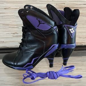 Michael Jordan Air Force One Kitten Heel Boot Sneaker Shoe Nike Womens 8.5 40